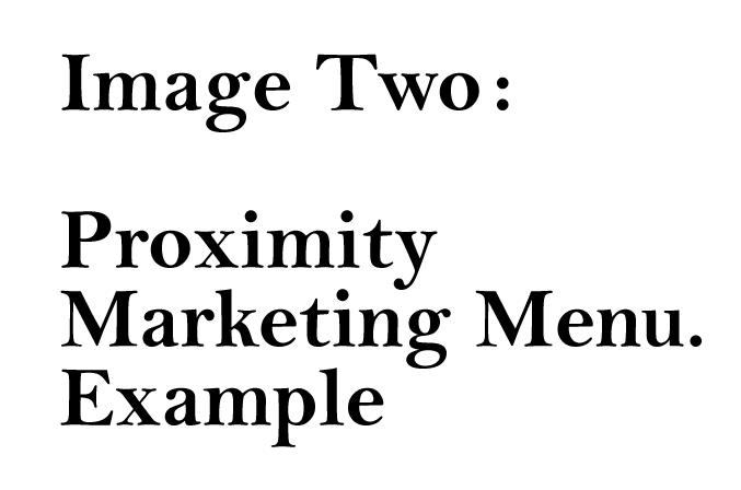 Resturaunt: Proximity Marketing Menu.